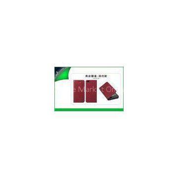 Rose Red IPhone 5s Genuine Leather Flip Wallet Case Cover With Card Holder