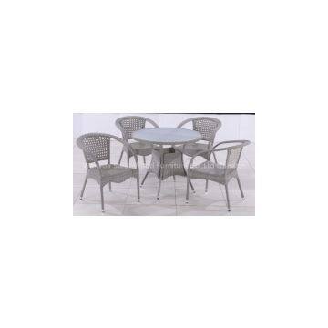 rattan table and chairs T220B