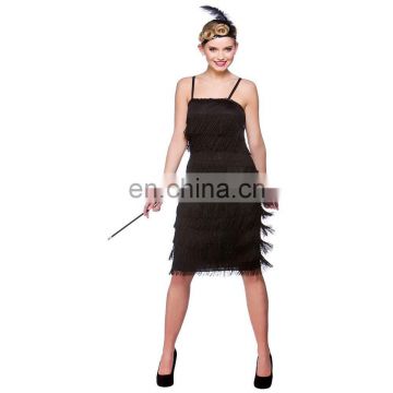 Hot selling black flapper costume with great price Fancy dress Costume AGC061