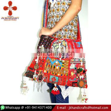 Vintage Designer Hand Embroidered Patchwork Banjara Shoulder Bag