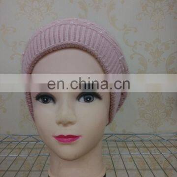Real Wool Knitted With Raccoon Fur Pompom Beanie Hat Pretty Wool Knitted Raccoon Fur Ball Hat photo-5