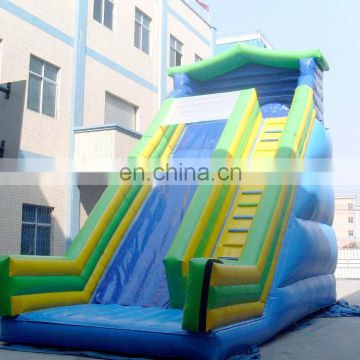 green mega inflatable slide for kids climbing