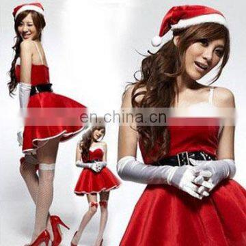 Girl Women Revealing Keyhole Sexy Clubwear Red Christmas Costume Dress photo-2
