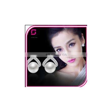 2016 hot syle white pearl elegant women earrings
