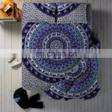 Full Set Queen Size Elephant Mandala Bed sheet Duvet Cover With 2 Pillow Cover Bedding Full Set