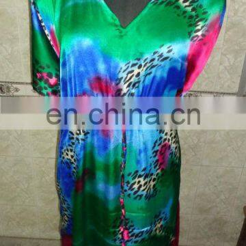 Printed Satin Kaftan