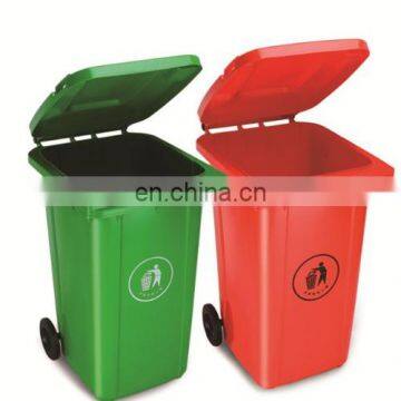 outdoor large plastic garbage bin with wheels ZE-240H