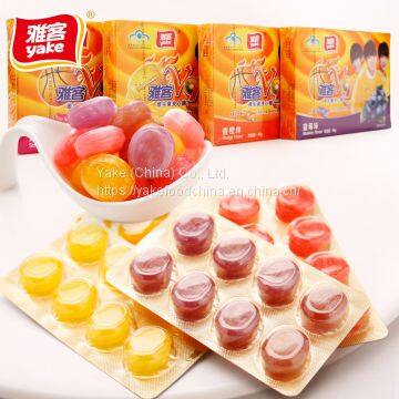 9 vitamins center filled fruit hard candy with blister package 48g