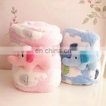 Elephant New Arrival Factory Supplier Coral Fleece Baby Blanket