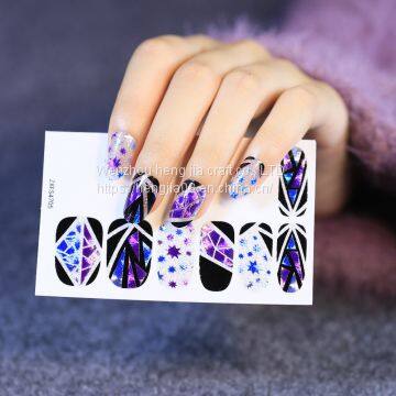 New arriving Japan & Korea glass mirror foil nail sticker for girl nail art