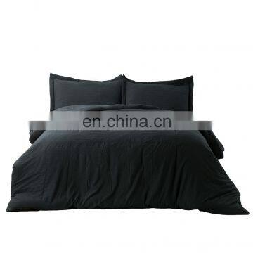 2020 China Made Black Water Wash Microfiber Full Queen Size Bedding Set Duvet Cover photo-7