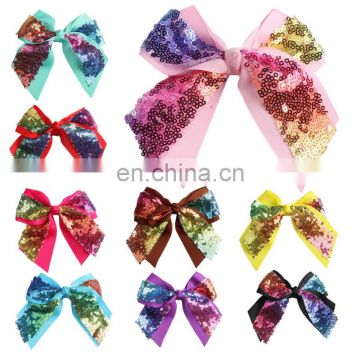 Kids Girls Sequin Hairclips Baby Barrettes Bowknot Hair Ornaments 9colors