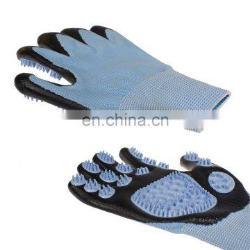 Manufacture Wholesale Massage Hair Removal Brush Cleaning Pet Dog Cat Bath Grooming Gloves Products photo-6