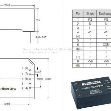 TOPPOWER 30W 3KV Isolation Wide Input AC/DC Converters photo-2