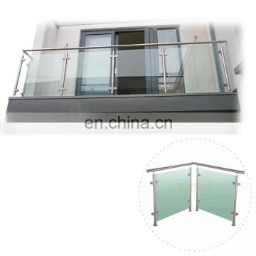 Outdoor balcony railing glass balustrade fittings prices handrail