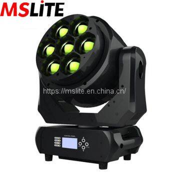 Сценическое двигающееся головное фоновое освещение 7*40W LED RGBW 4 в 1