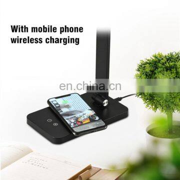 Customed Dimmable Led Wireless Charging Foldable Table Lamp With Usb Rechargeable Eye Protection Reading Lamp photo-4