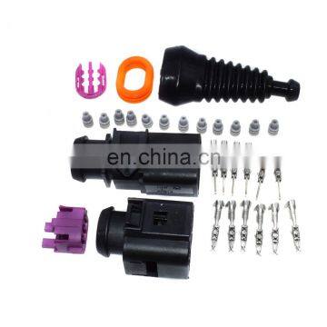 Free Shipping! 6 Way 3B0973813,1J0973713 Female Male Temp Sensor Plug Waterproof Connector Kits Universal