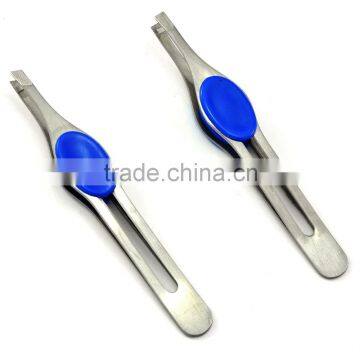 2015 hotsale stainless steel clip and steel eyebrow tweezer