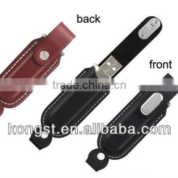 Newest! Leather Key Shaped USB Flash Drive with Light1-64GB