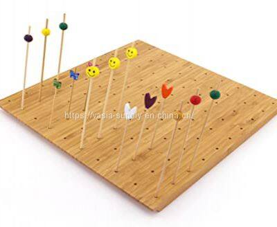 bamboo skewer holder food display stand