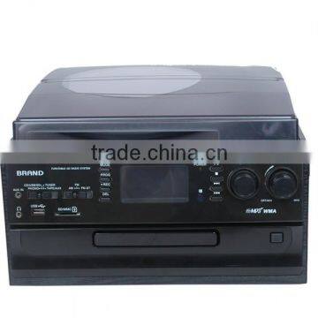 TR-19PCD:Professional Vintage Design With Vinyl Records Player Usb Record CD AM FM Radio Cassette