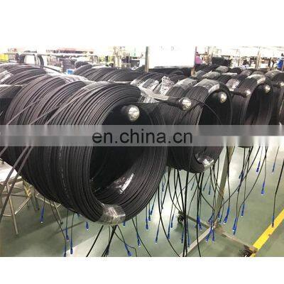 Factory customized 2 4 6 8 Core Indoor Outdoor Fiber Optic 657A Drop FTTH Cable With Steel Wire lszh sheath