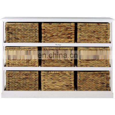 3x3 Storage Unit - 9 Drawer With Seagrass Baskets photo-4