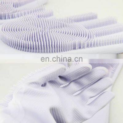 Kitchen 1 Pair Household Gloves, Silicone Dish Cleaning Gloves, Dishwashing Gloves photo-4