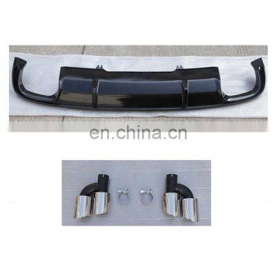 S4 B9 Diffuser With Tailpipe Fit for Audi A4 S4 B9 Refit Rear Lip Bumper Diffuser A4 S4 B9 2017 2018 2019 photo-4