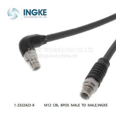 1-2322423-6,M12 CBL 8POS MALE TO MALE,INGKE