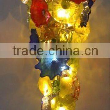 Contemporary Luxury Colorful Murano Plates Ceiling Light