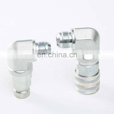 1/2'' JIC  7246788 Flat Face Hydraulic Quick Coupler 1/2 body 90 degree Elbow Flush Face Quick Coupler