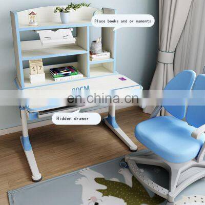 Mini Children's Solid Wood Learning Desk Primary School Students' Desk Chair Combination Set Can be Lifted photo-3
