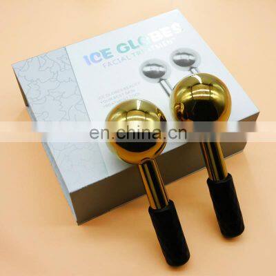 Private Label Ce Facial Massage Roller Dropshipping Magic Cryo Stick Cooling Stainless Steel Ice Globe