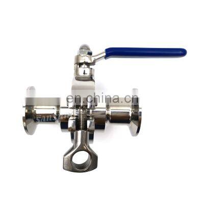 Stainless Steel Sanitary Clamped Non-Retention Manual  Ball Valve Making Machine O ring ball valve