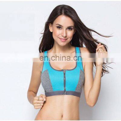 Women Zipper Push Up Sports Bras Running Vest Gym Workout Running Tops Sportswear Yoga Sport Top photo-2