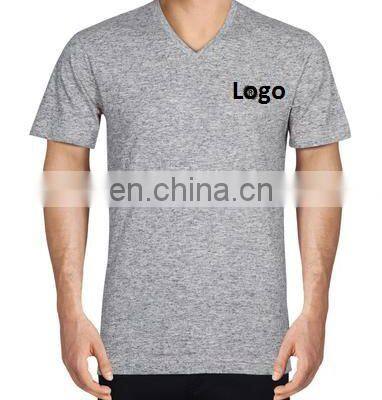 V-neck 180 GSM 100% Cotton And Spandex Plain T-shirts 100% Lint Free Cotton t shirt for men