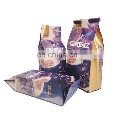 125g 250g Matte Coffee Alu Foil Packaging Pouches Food Grade Side Gusset Plastic Coffee Beans Bags With Valve and Tin Tie photo-3