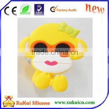 Golden monkey silicone toothbrush holder