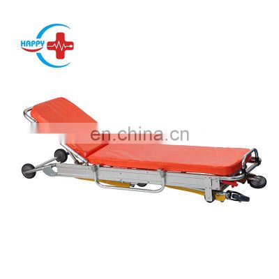 HC-J001 Medical  Aluminum Adjustable sent the patient ambulance stretcher Emergency Stretcher Bed with trolley