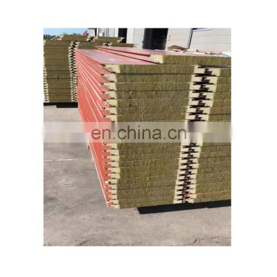 Rock wool with ce cert rock wool sandwich panel price metal carved sandwich panel