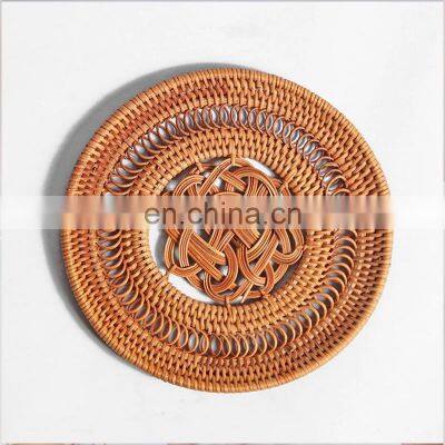 Handmade Japanese Style Rattan Round Coasters Set