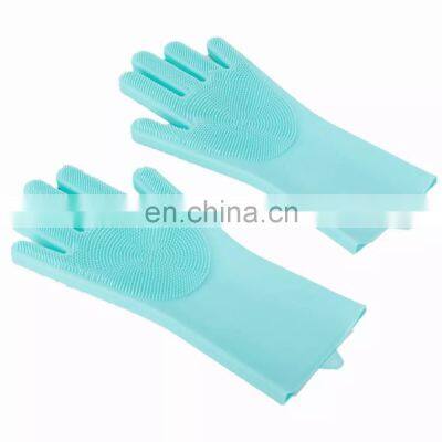 Hot Selling Dog Pet Grooming Bath Deshedding Shower Massage Brush Pet Gloves photo-3