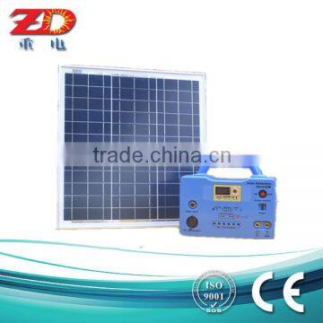 USB 30w portable Solar Home System with Bulbs Mobile Charger and Radio