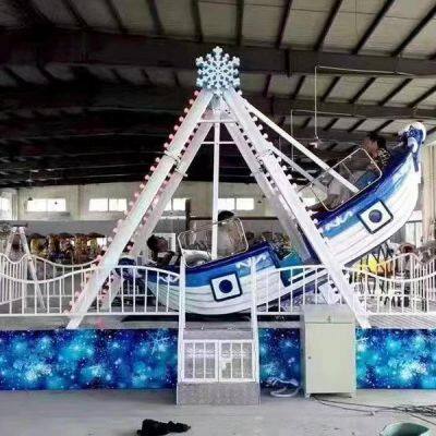 Real Outdoor Hot Fun Small Kiddie Ride Pirate Ship Children Home Playground photo-4