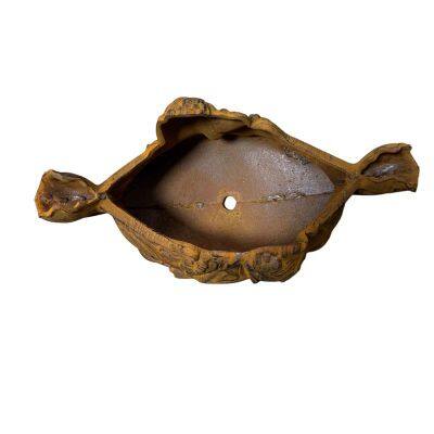 Antique Style Garden Planter Antique Brown Cast Metal Flower Pot Planter photo-5