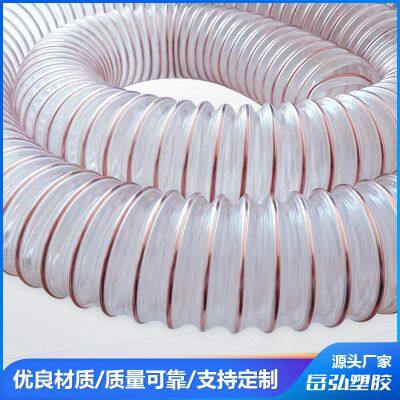 Wholesale farm exhaust hosesTransparent PU steel wire ventilation pipe