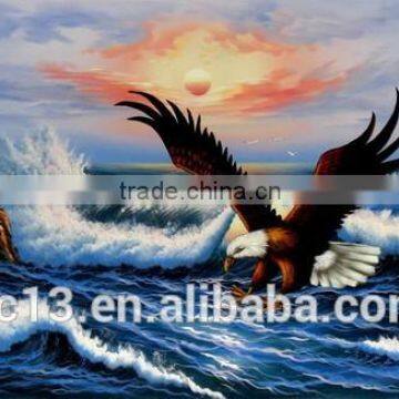 terrific seascape oil painting animal glede ct-366