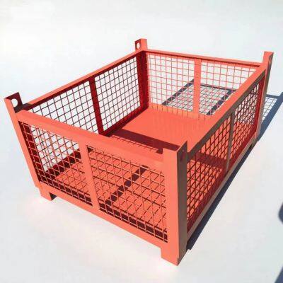 Heavy Metal Storage Box Scrap Box Transport Iron Box Stackable Turnover Box Foldable Turnover Box photo-4